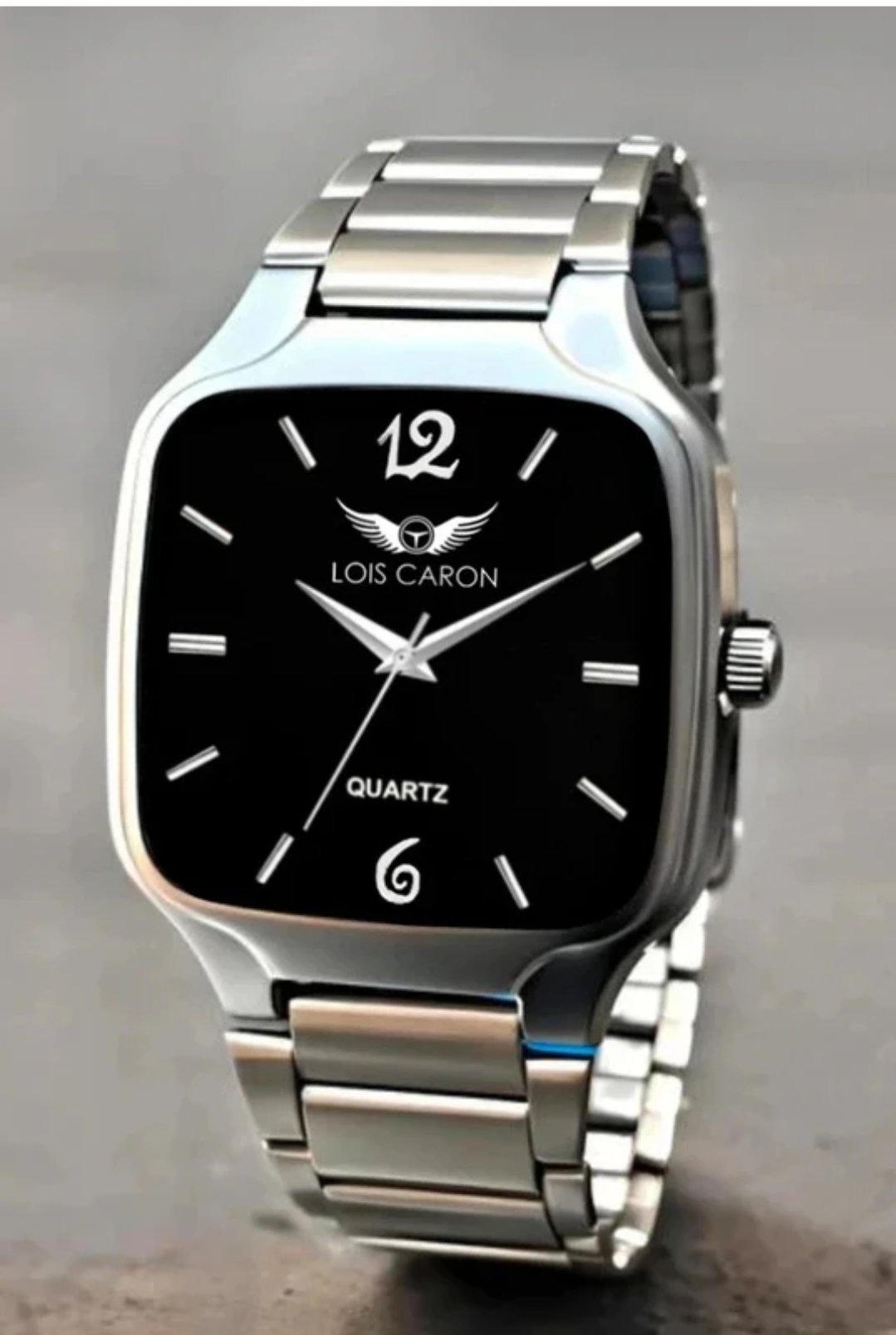Elegant silver square analog quartz for men/Boy wrist watch analog watch  For men LCS -4297