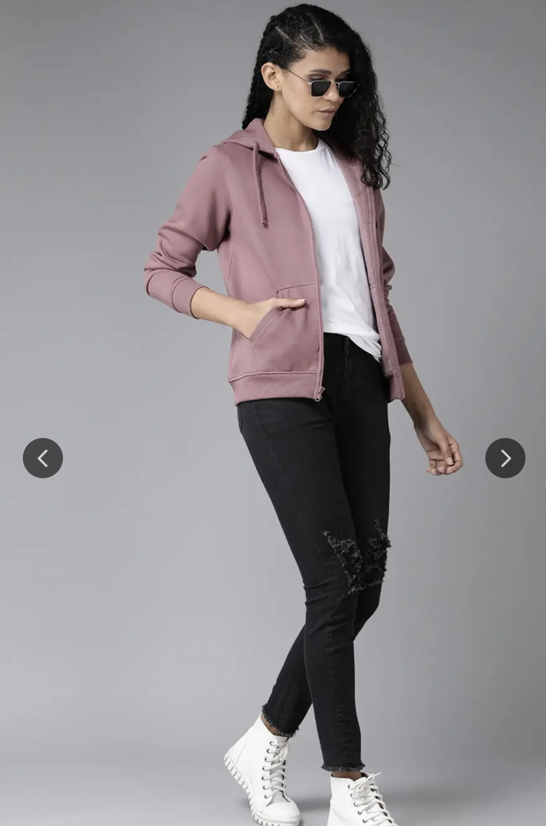 Stylish pink hoodie for women