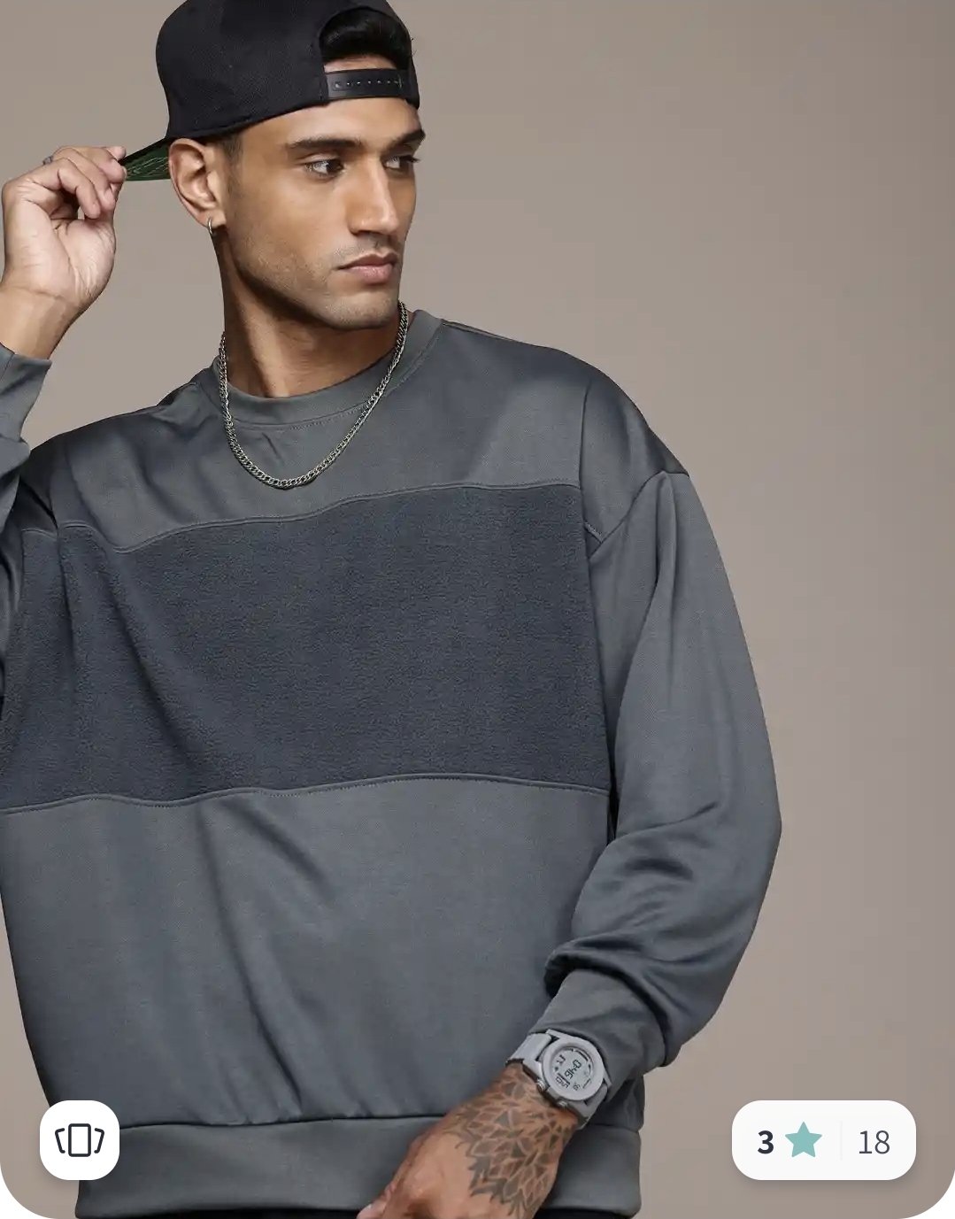Roadster baggy fit sweatshirt for men
