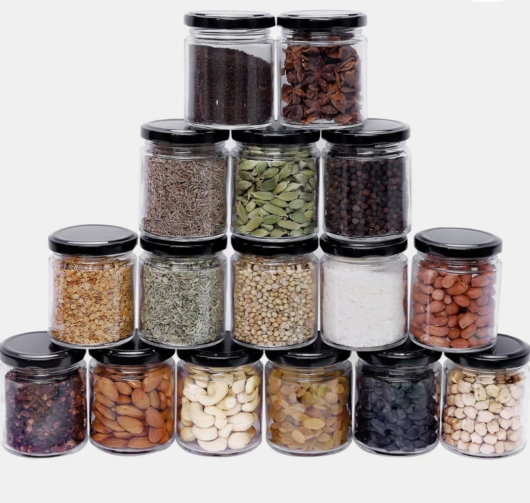 Glass grocery containers