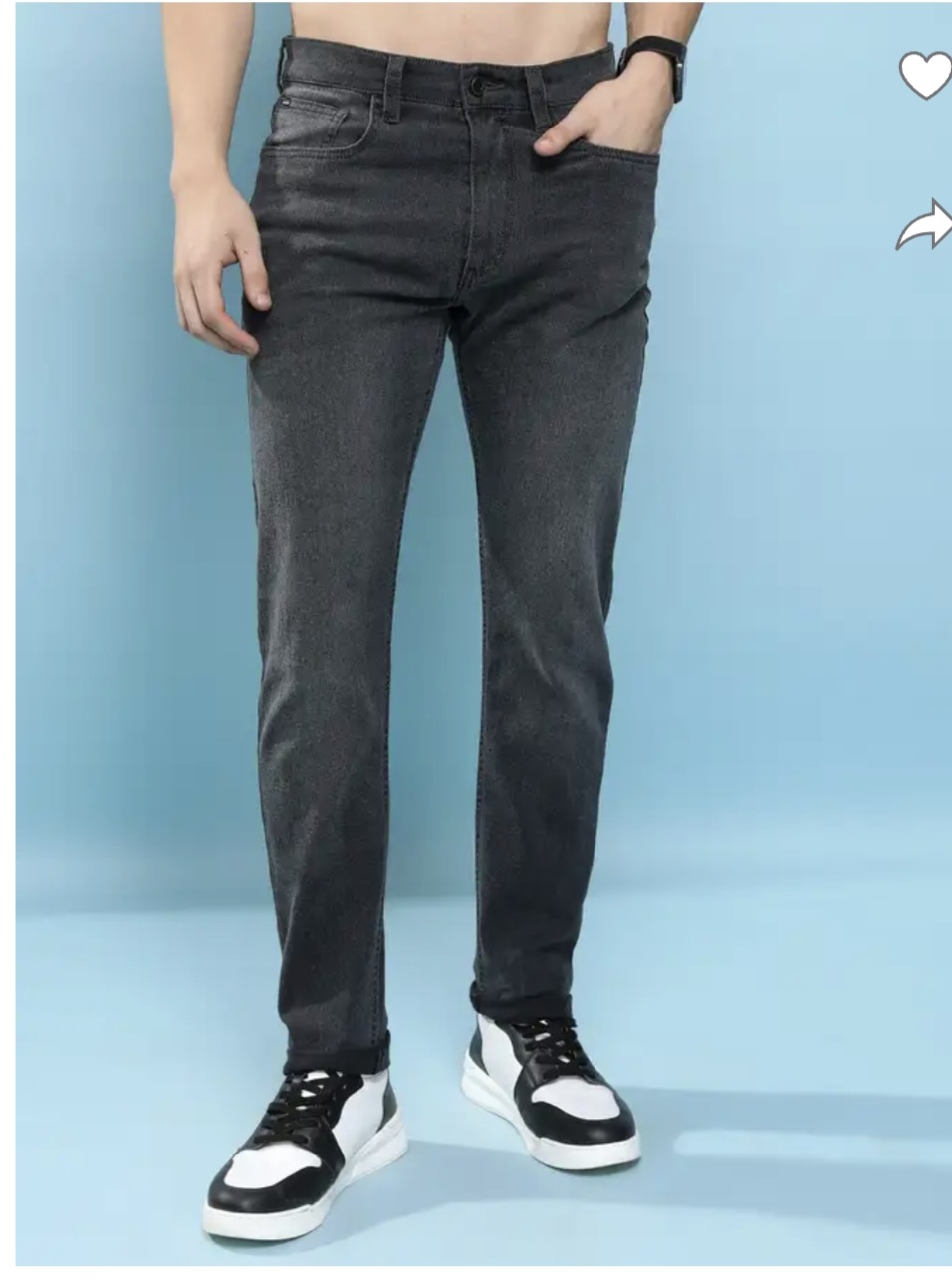 HIGHLANDER  Men Regular Mid Rise Grey Jeans