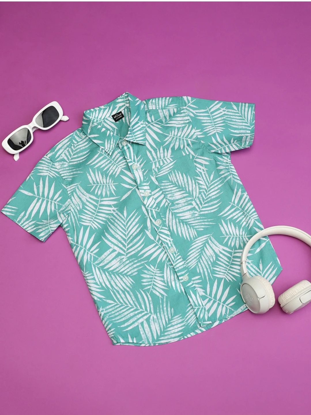 Boys Slim Fit Printed Casual Shirt